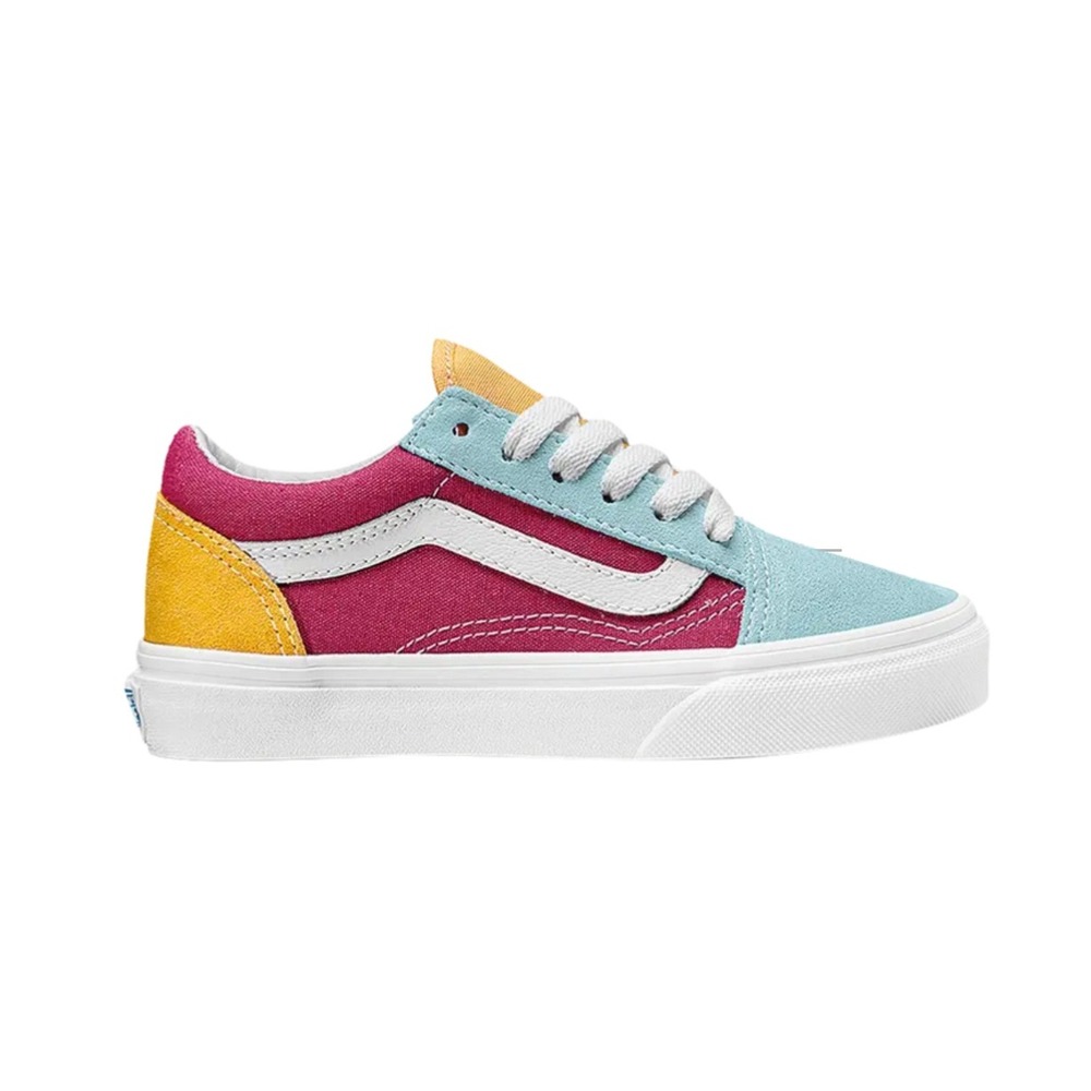 NWOT Vans Old Skool Retro Rainbow Sneakers Low‎ Top Casual Shoes Kids Size 13